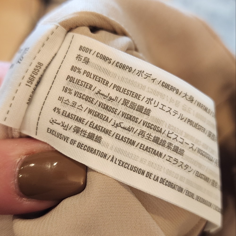 Abercrombie & Fitch Women's Light Taupe Straight-Leg Trousers - Picture 15 of 16